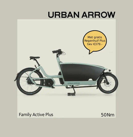 Urban Arrow Family Classic met gratis regenhuif pls